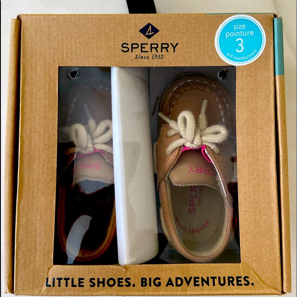 Sperry size 3. 6-9 months